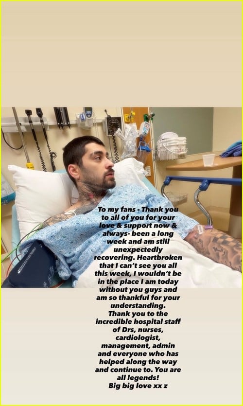 zayn malik hospital